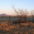 Homestead View,  12x29in Hahnemuhle Fine Art Pearl Print ~ The shadow is long and changing hue. The light is fleeing to somewhere new. The wind is at rest and the day is through.